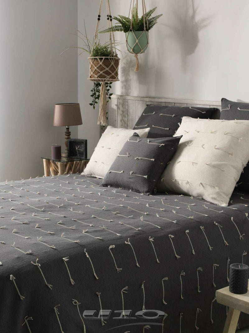 Coussins Décoratifs Filéo PROMO LINGE gris anthracite - Kiabi