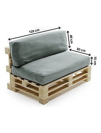 Coussins Palette Déhoussable Imperméable LOT - Bananair