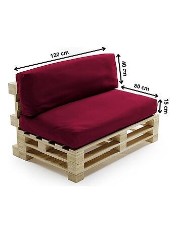 Coussins Palette Déhoussable Imperméable LOT - Bananair