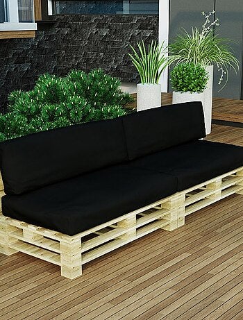 Coussins Palette Déhoussable Imperméable LOT x2 - Bananair