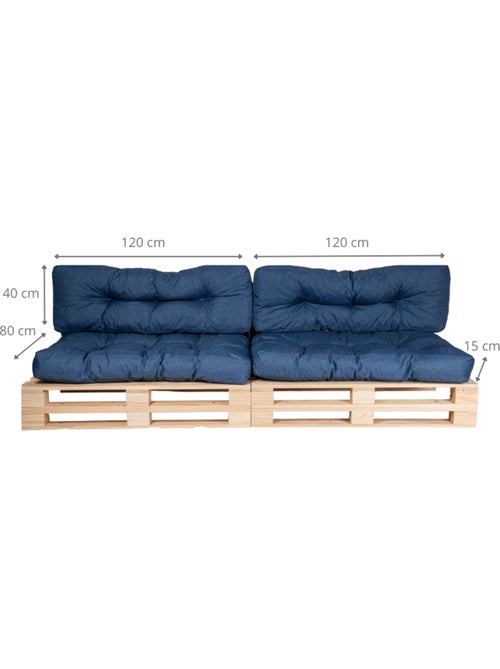 Coussins Palette lot x2 en polyester - Bananair - Kiabi