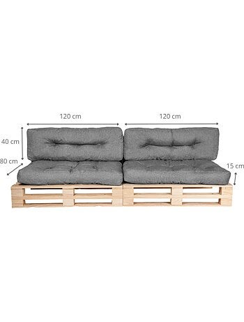 Coussins Palette lot x2 en polyester - Bananair