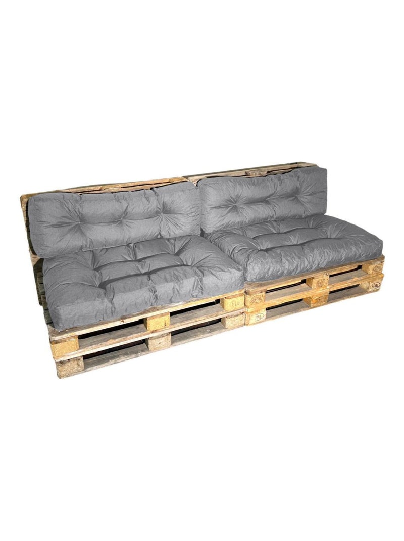 Coussins Palette lot x2 en polyester - Bananair Gris - Kiabi