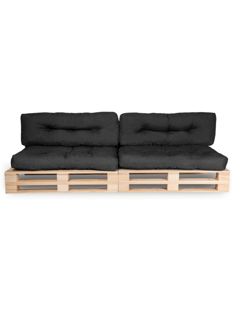 Coussins Palette lot x2 en polyester - Bananair Noir - Kiabi