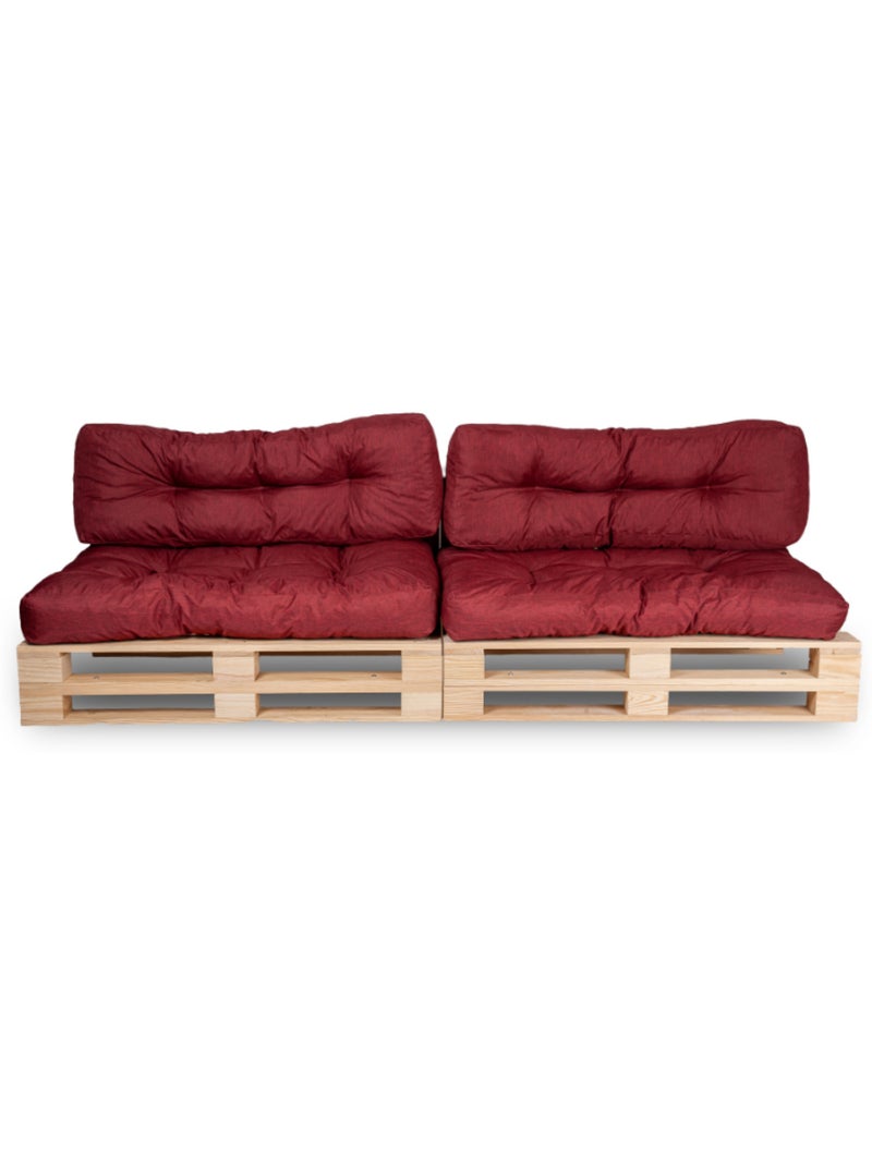 Coussins Palette lot x2 en polyester - Bananair Rouge - Kiabi