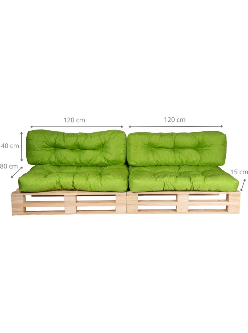 Coussins Palette lot x2 en polyester - Bananair Vert - Kiabi