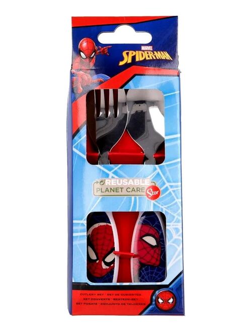 Couvert Spiderman cuillere fourchette enfant bebe en metal - Kiabi