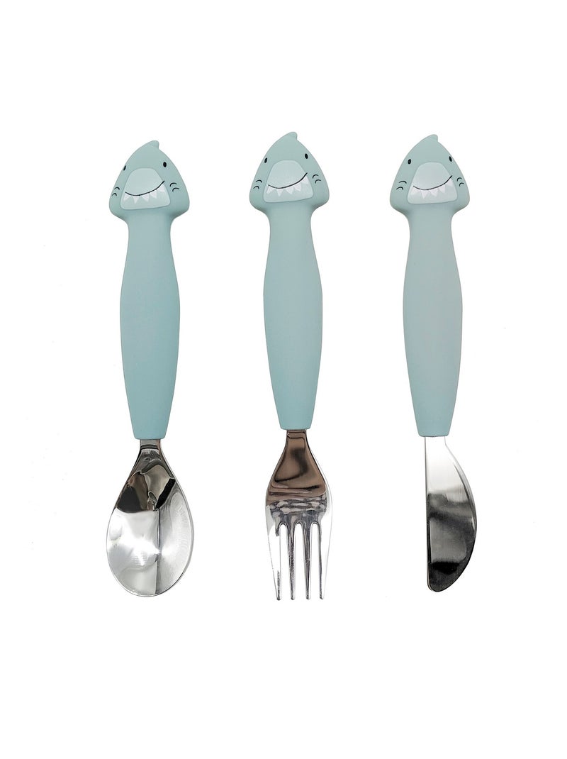 Couverts 3 pièces en silicone Gris - Kiabi