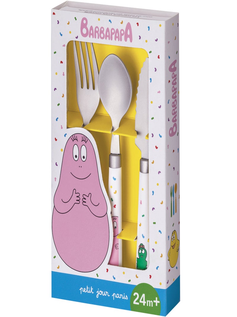 Couverts d'apprentissage Barbapapa Blanc - Kiabi