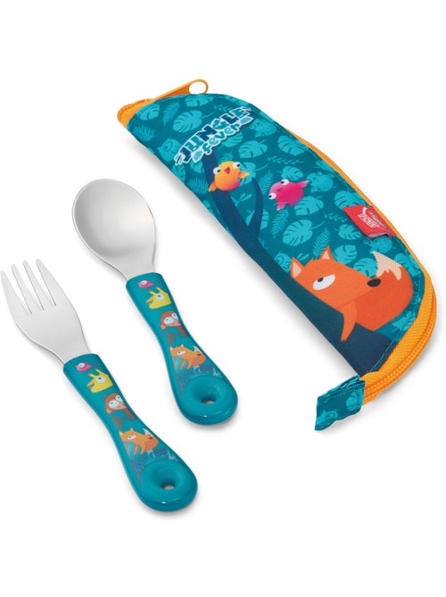 Couverts enfant avec étui jungle - Kiabi