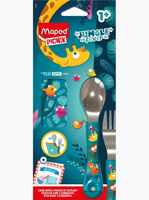 Couverts enfant avec étui jungle - Kiabi