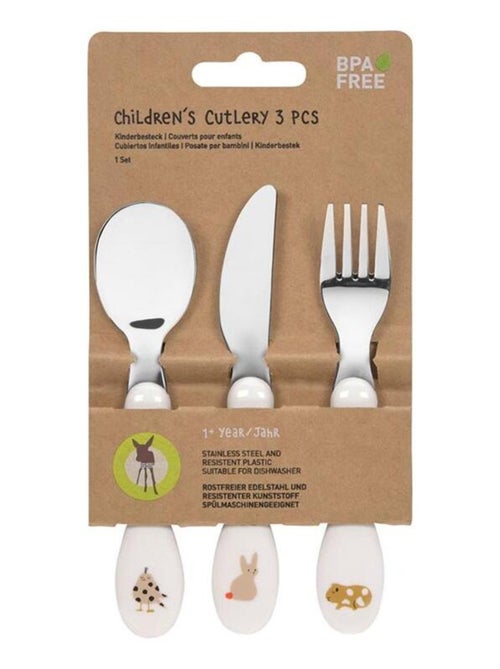 Couverts inox 3 pc Little Mateys orange épicé - Kiabi