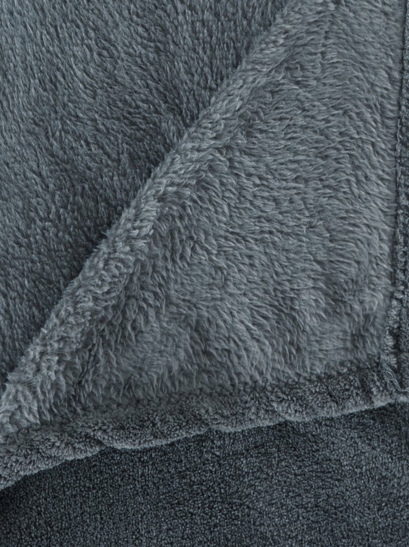 Couverture - Atmosphera - 100% Polyester Bleu gris - Kiabi