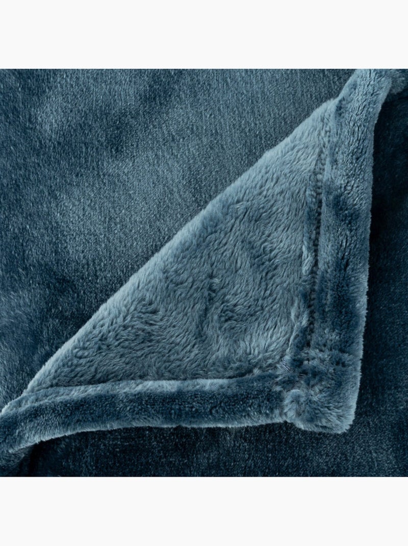 Couverture - Atmosphera - 100% Polyester Bleu paon - Kiabi