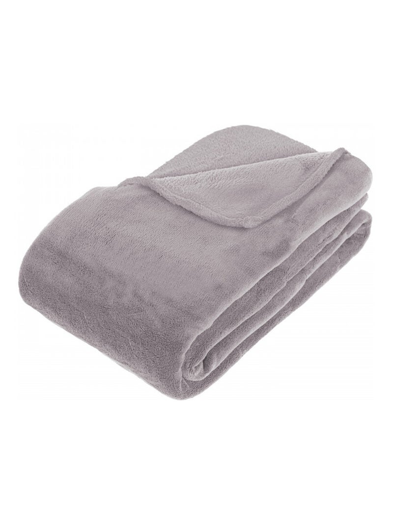 Couverture - Atmosphera - 100% Polyester Gris clair - Kiabi