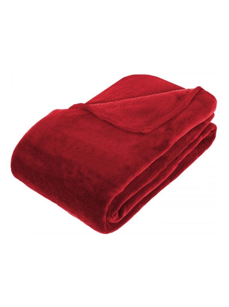 Couverture - Atmosphera - 100% Polyester Rouge - Kiabi