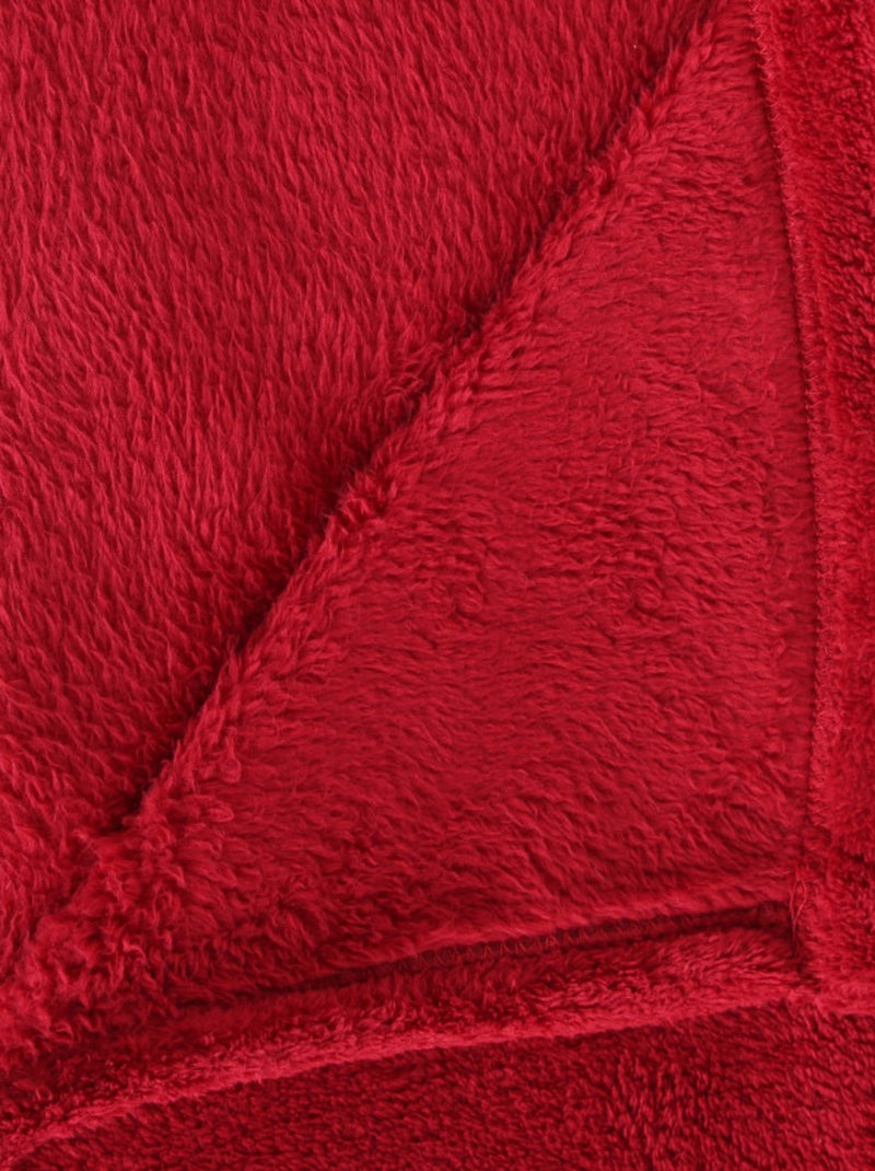 Couverture - Atmosphera - 100% Polyester Rouge - Kiabi