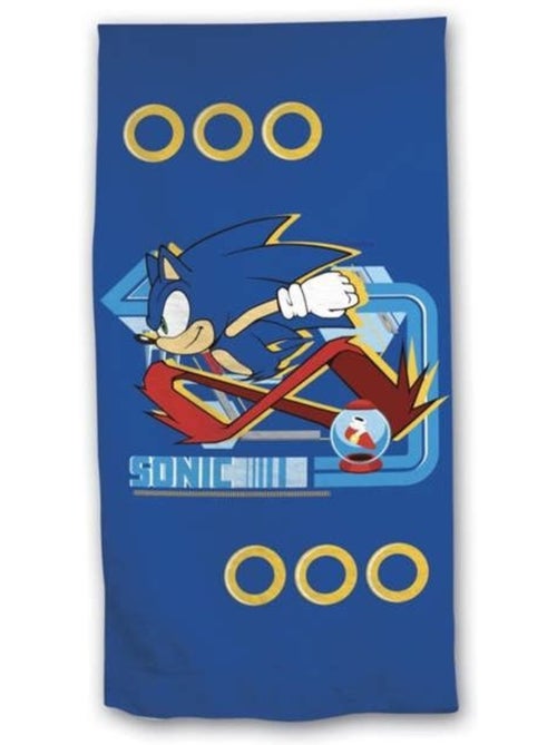 Couverture - sonic the hedgehog - 100 x 140 cm - polaire - bleu éclatant - enfant - Kiabi