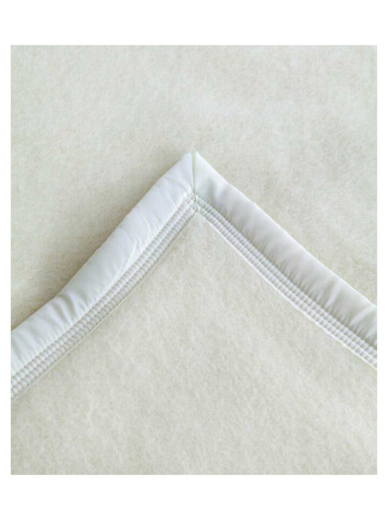 Couverture - Toison d'Or - 100% Pure laine vierge Beige coquille - Kiabi