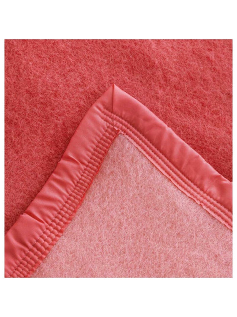 Couverture - Toison d'Or - 100% Pure laine vierge Bois de rose - Kiabi