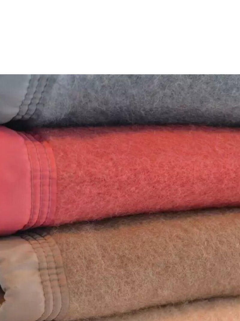 Couverture - Toison d'Or - 100% Pure laine vierge Bois de rose - Kiabi