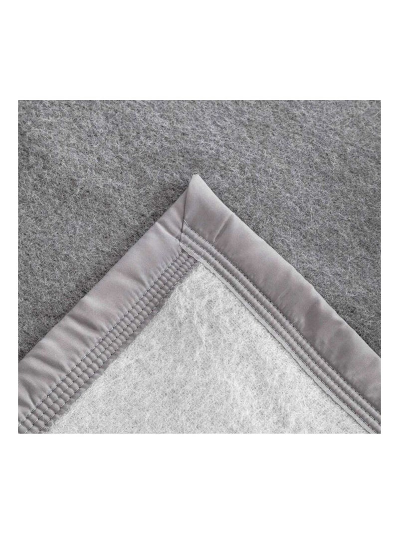 Couverture - Toison d'Or - 100% Pure laine vierge gris anthracite - Kiabi