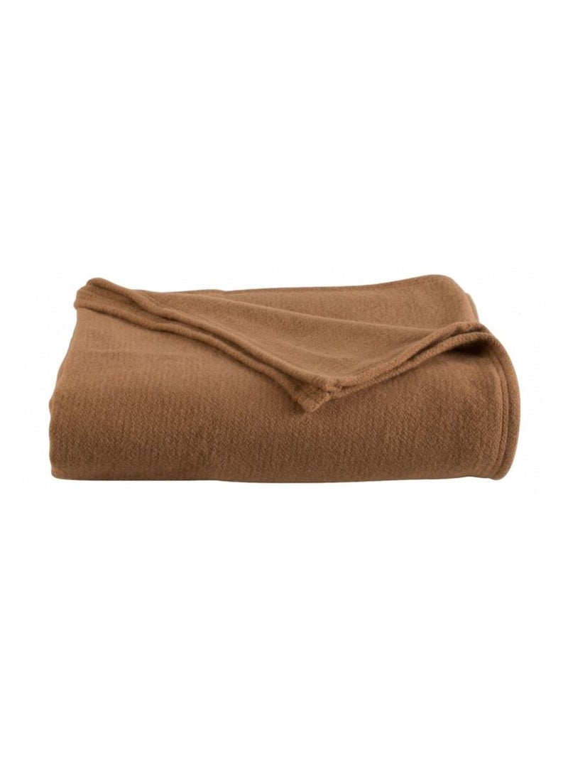 Couverture - toison d'or - 100% pure laine vierge Gris taupe - Kiabi