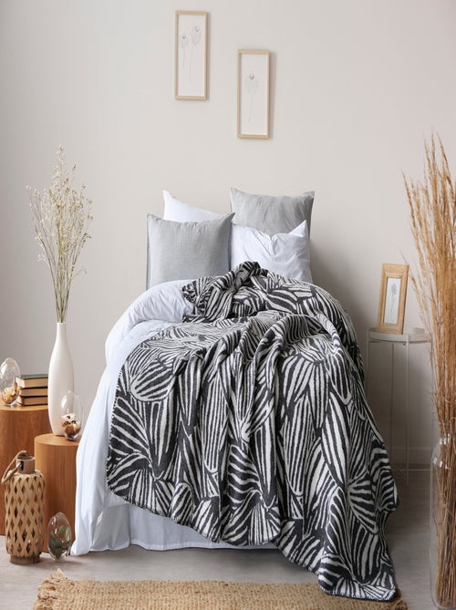Couverture -Plaid Anthracite - Kiabi