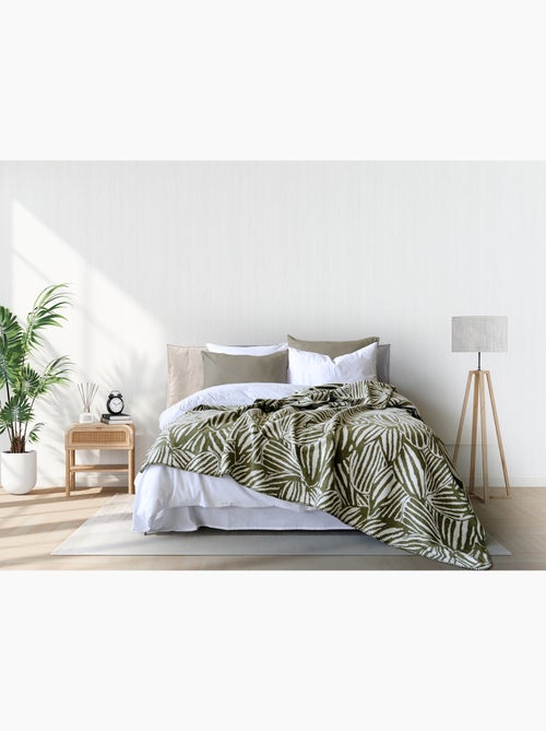Couverture -Plaid Kaki - Kiabi
