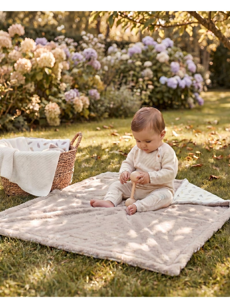Couverture 100x140cm, ultra douce noukie's Ecru - Kiabi