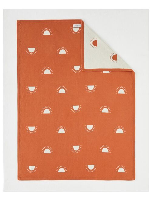 Couverture 75 x 100 cm en tricot, caramel - Noukie's - Kiabi