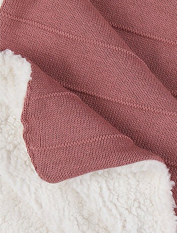Couverture 75x100 cm en tricot bio et sherpa Noukie's