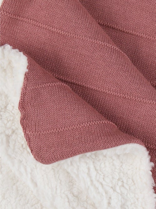 Couverture 75x100 cm en tricot bio et sherpa Noukie's - Kiabi