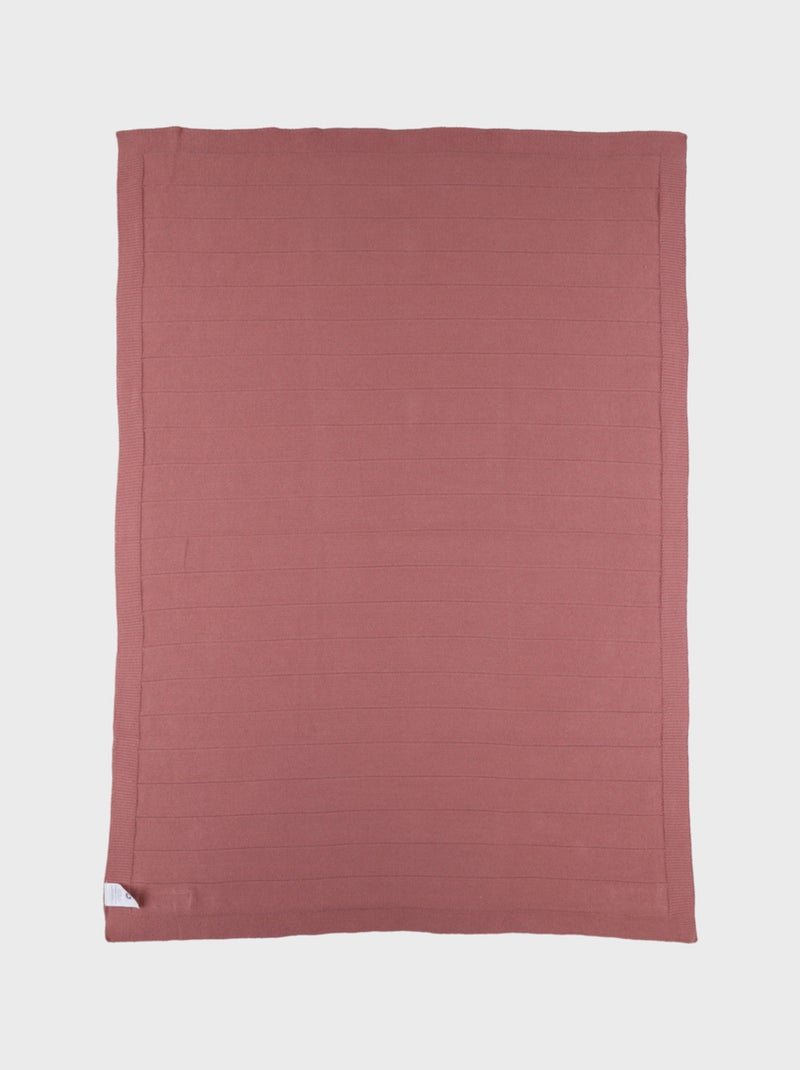 Couverture 75x100 cm en tricot bio Noukie's Rouge - Kiabi
