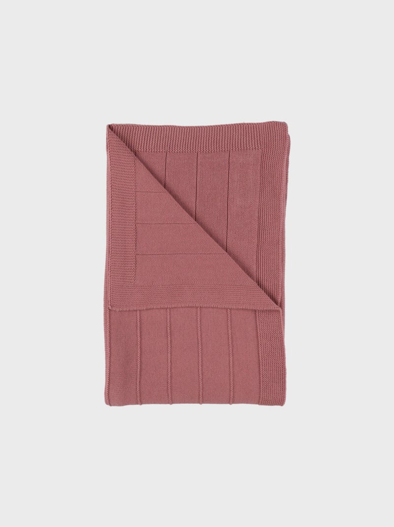 Couverture 75x100 cm en tricot bio Noukie's Rouge - Kiabi