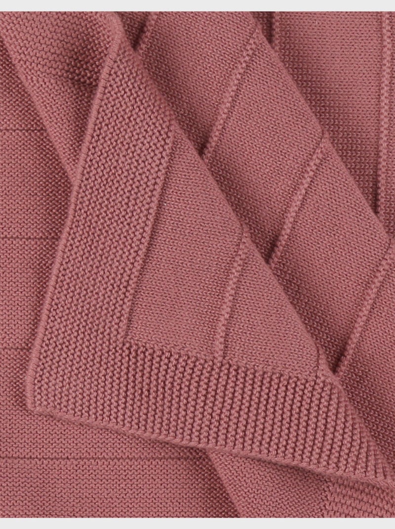 Couverture 75x100 cm en tricot bio Noukie's Rouge - Kiabi