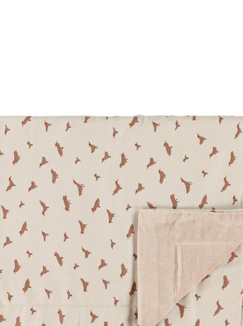 Couverture 75x100cm BABBLING BIRDS beige - Kiabi