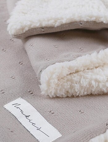 Couverture 75x100cm, Coton BIO/Sherpa Noukie's