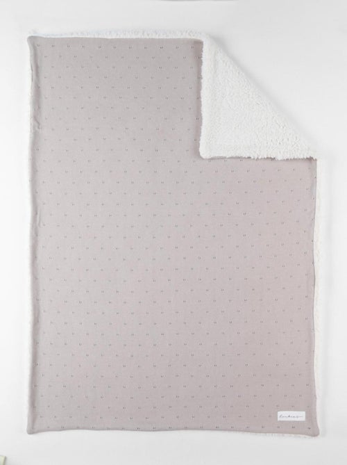 Couverture 75x100cm, Coton BIO/Sherpa Noukie's - Kiabi