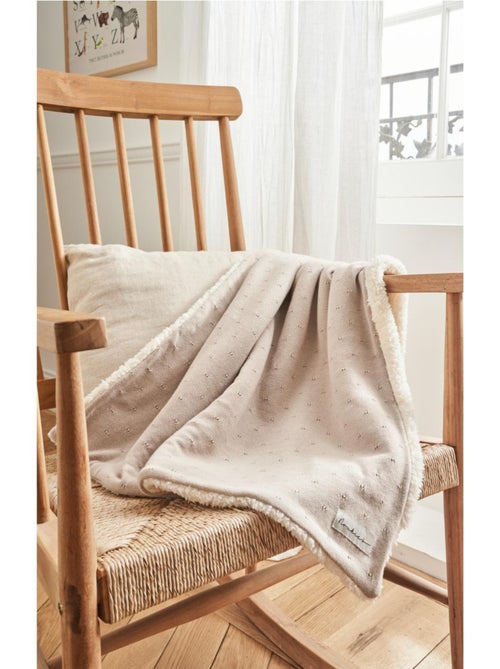 Couverture 75x100cm, Coton BIO/Sherpa Noukie's - Kiabi
