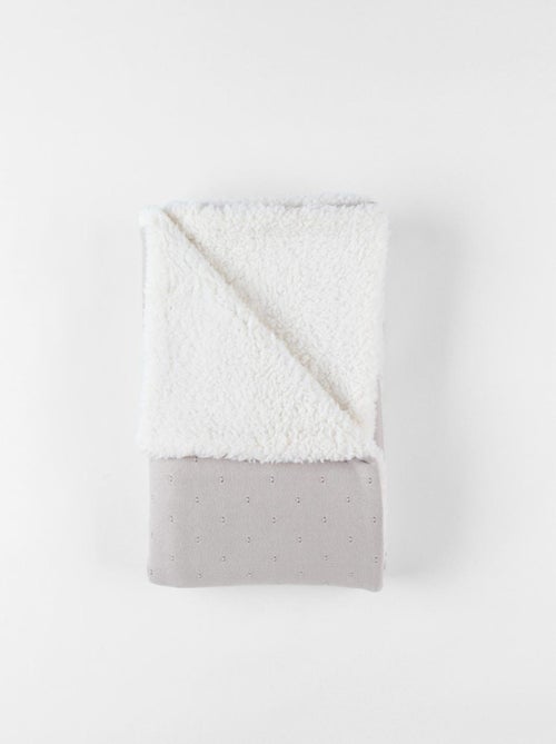 Couverture 75x100cm, Coton BIO/Sherpa Noukie's - Kiabi