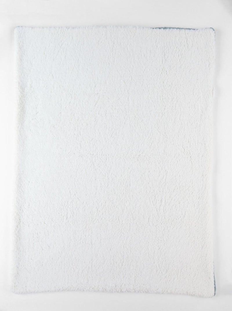 Couverture 75x100cm, Coton BIO/Sherpa Noukie's Bleu - Kiabi