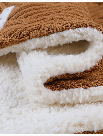 Couverture 75x100cm, Coton BIO/Sherpa Noukie's