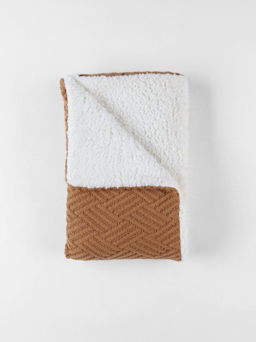 Couverture 75x100cm, Coton BIO/Sherpa Noukie's - Kiabi