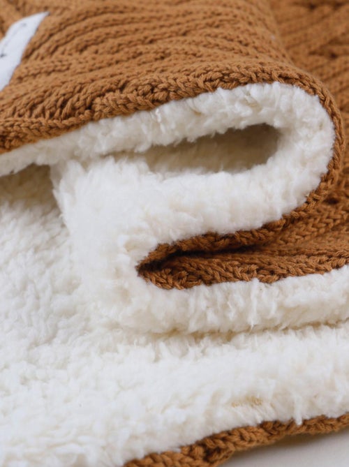 Couverture 75x100cm, Coton BIO/Sherpa Noukie's - Kiabi