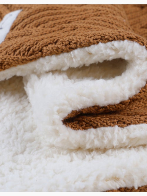 Couverture 75x100cm, Coton BIO/Sherpa Noukie's - Kiabi