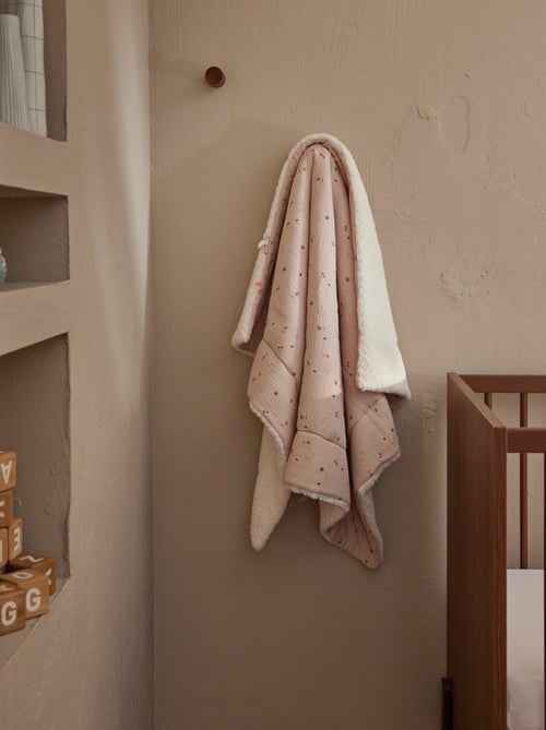 Couverture 75X100cm, Mousseline & Sherpa Noukie's - Kiabi