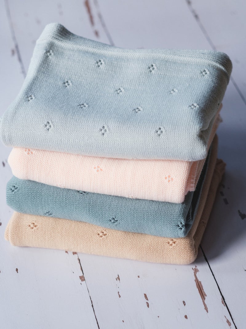 Couverture ajourée Rose bonbon - Kiabi