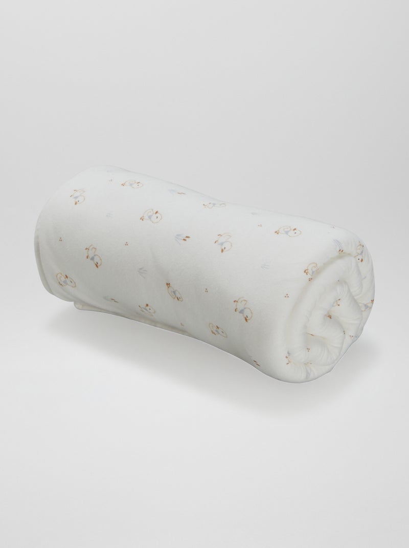 Couverture avec imprimé Blanc - Kiabi