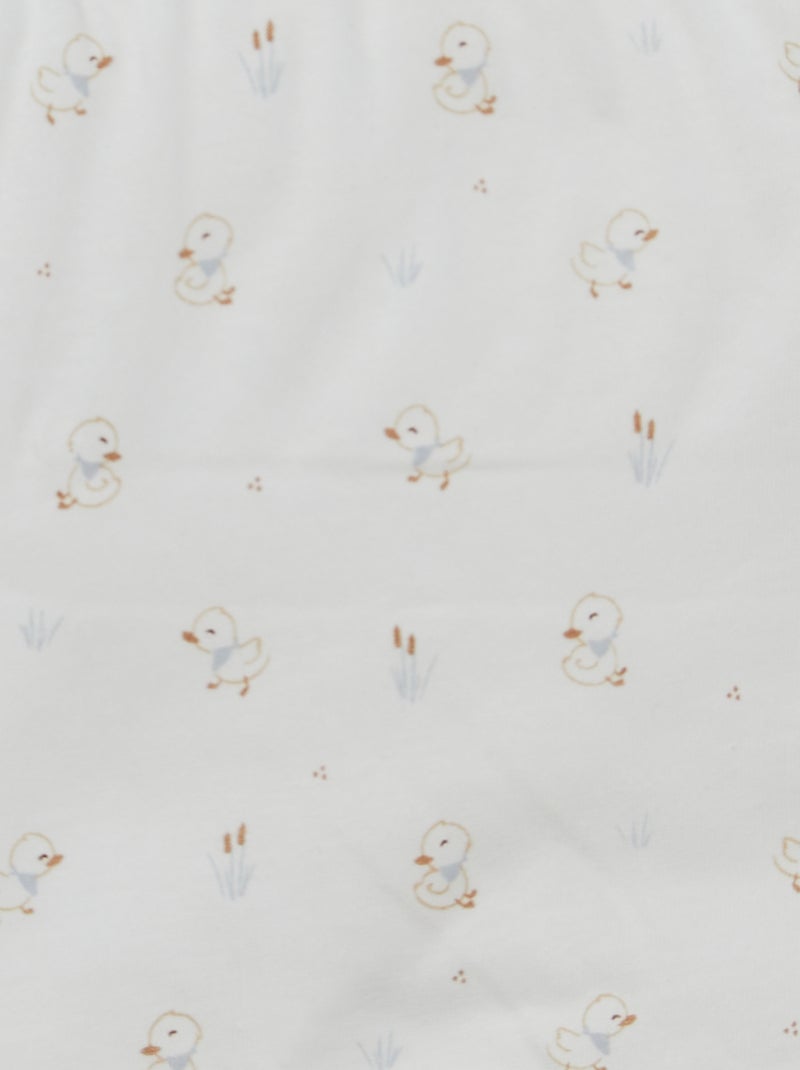 Couverture avec imprimé Blanc - Kiabi